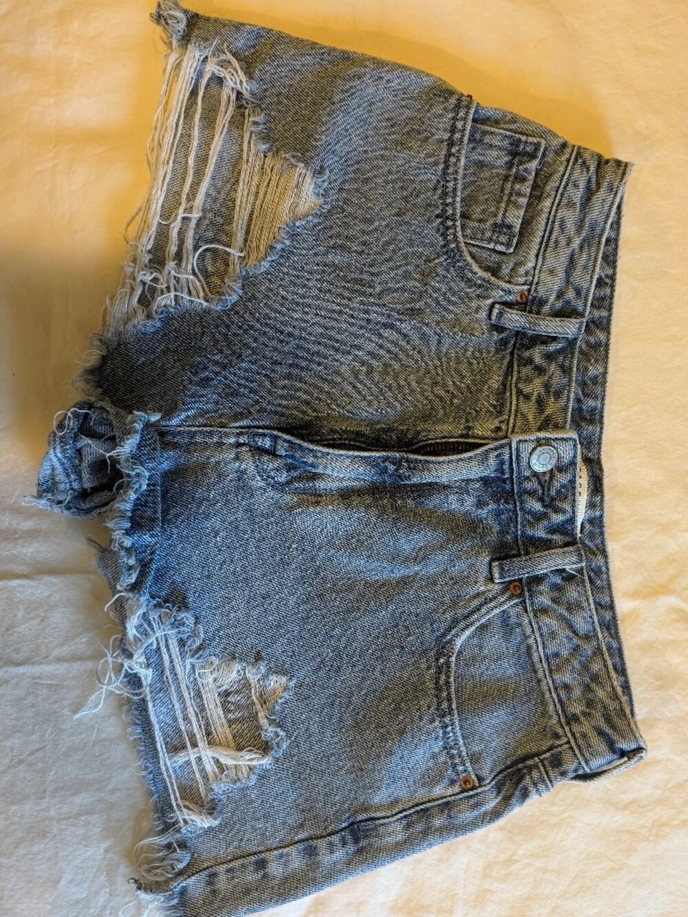 PacSun High Rise Festival Shorts Size 28 Distressed Denim